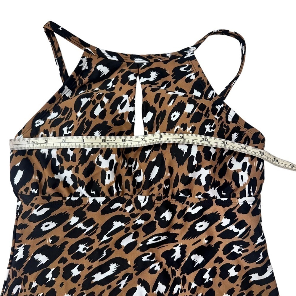 Ellen Tracy Animal Print Takini Swim Top Size 6 Top only - Picture 7 of 14